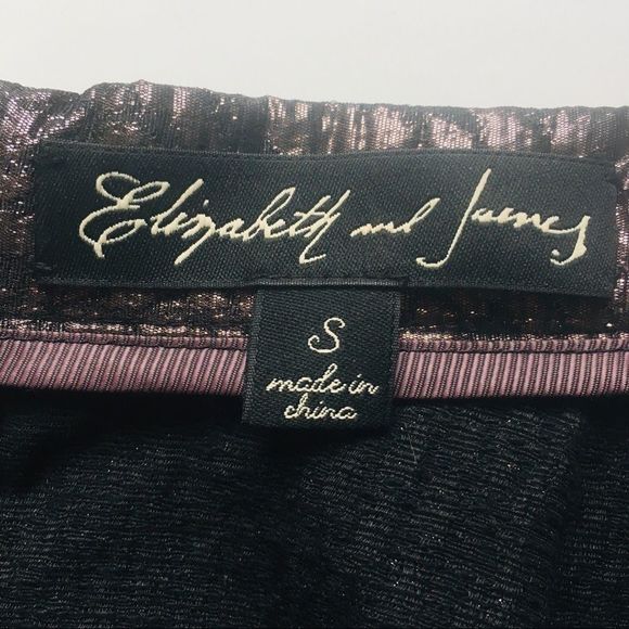 Elizabeth &James bronze brocade metallic miniskirt - Picture 5 of 6